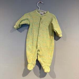 Vintage Carter’s Baby Sleeper – Green Duck Print (3–6M)